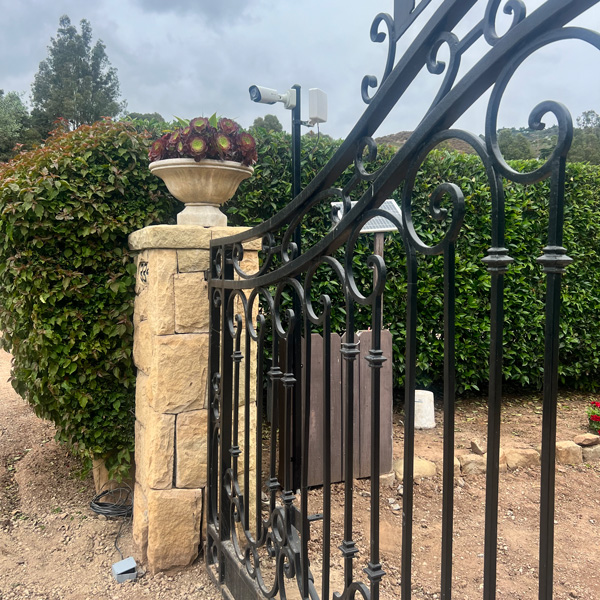 Iron estate gate in Santa Barbara
