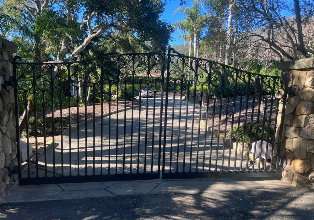 Iron residential estate gate