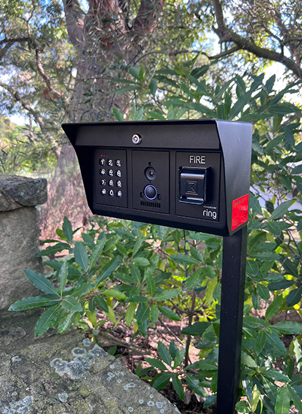 Ring-powered gate security system
