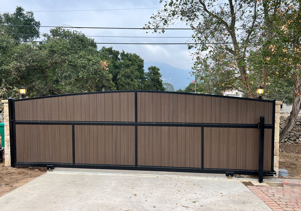 Wood and iron gate in Montecito